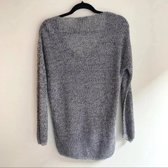 Aritzia Babaton Jarrod Sweater V-neck Long sleeve Grey Knit Heathered XXS - Picture 15 of 16